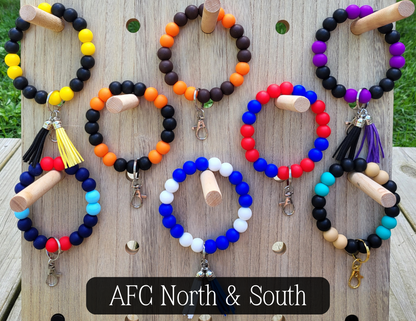 Beaded Football Team Wristlets