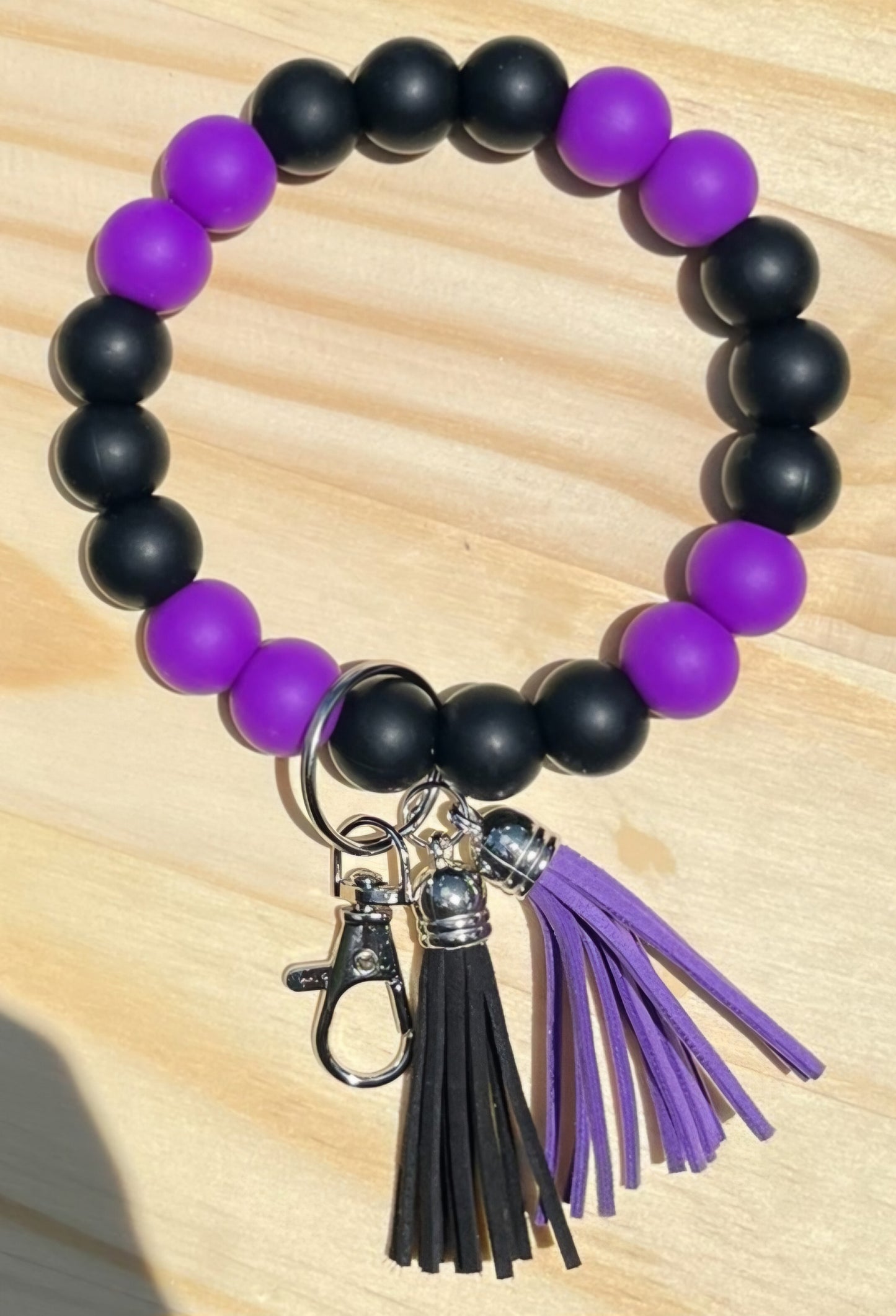 Beaded Football Team Wristlets