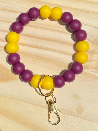Beaded Football Team Wristlets