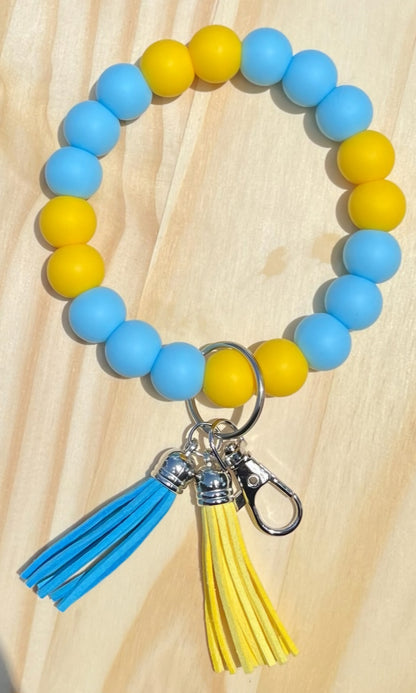 Beaded Football Team Wristlets