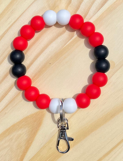 Beaded Football Team Wristlets