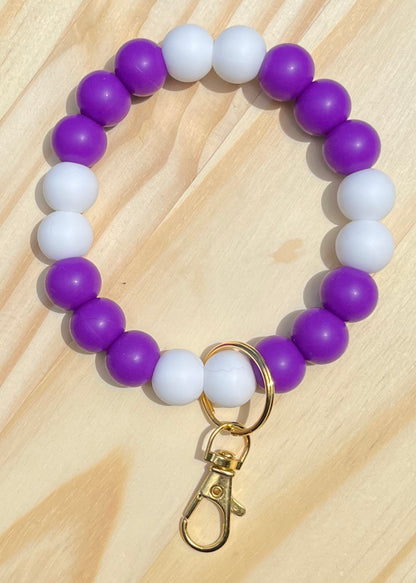 Beaded Football Team Wristlets