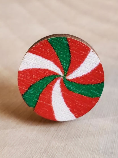 Wooden Christmas Studs