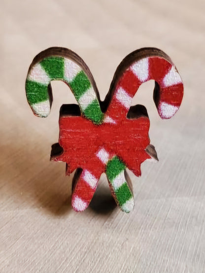 Wooden Christmas Studs