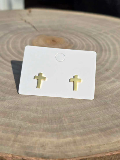 Gold Cross Earrings