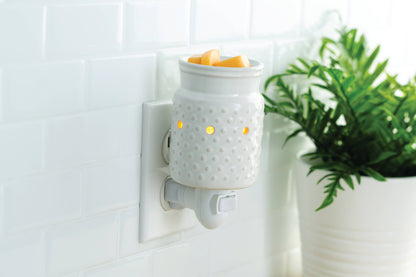Classic White Hobnail Pluggable Wax Warmer