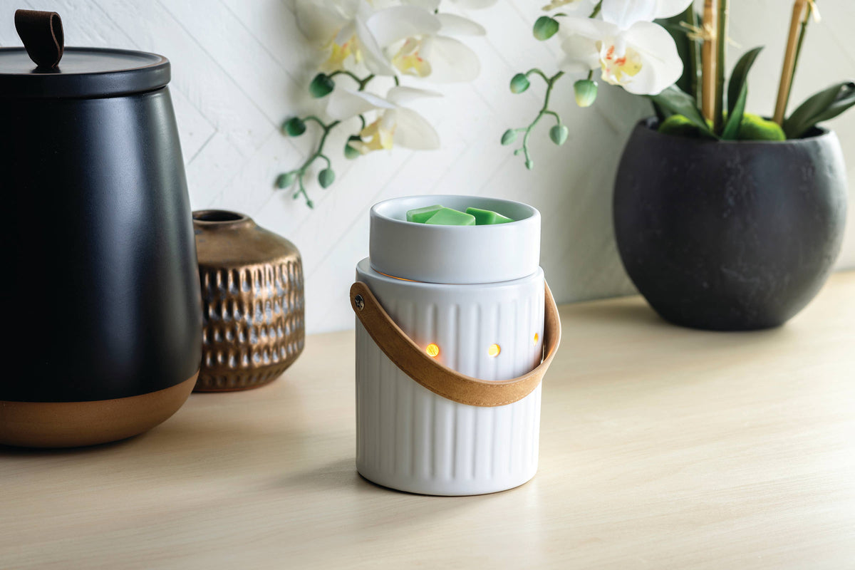Leather Handle Illumination Wax Warmer