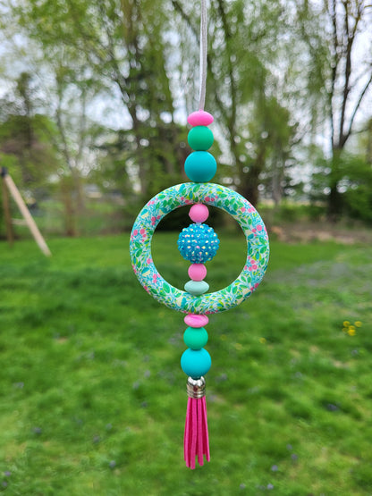 Beaded Car Charm Rings