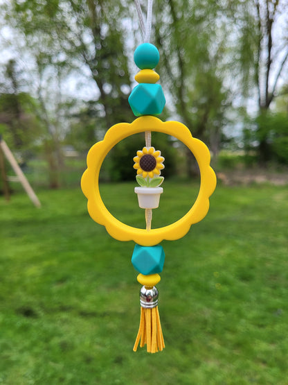 Beaded Car Charm Rings