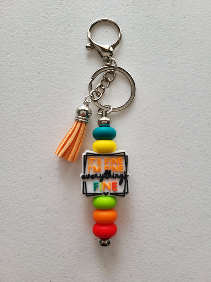 Beaded Bar Keychains