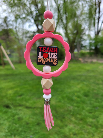 Beaded Car Charm Rings