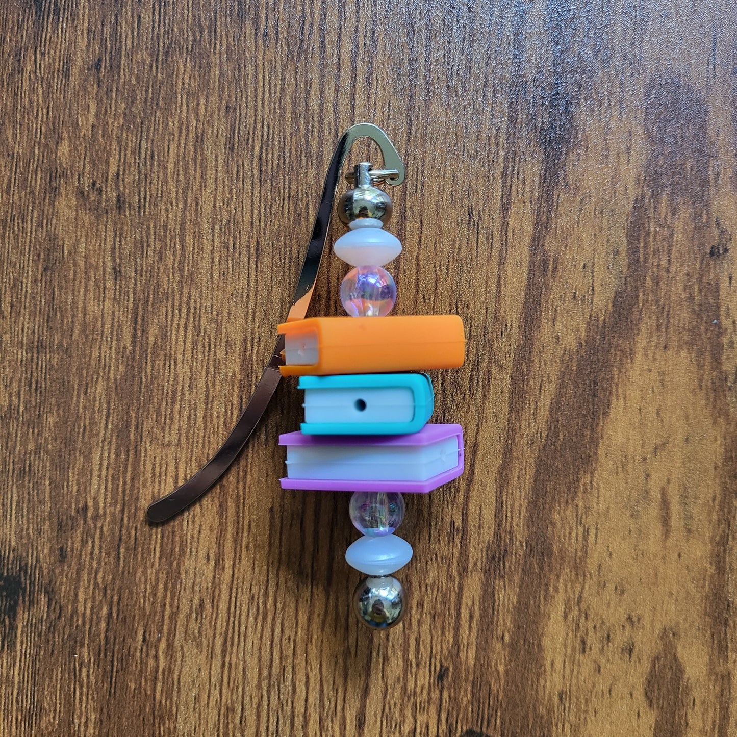 Stack of Books Beaded Bookmark