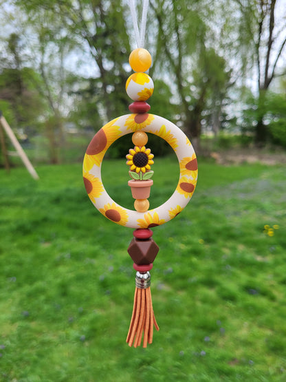 Beaded Car Charm Rings