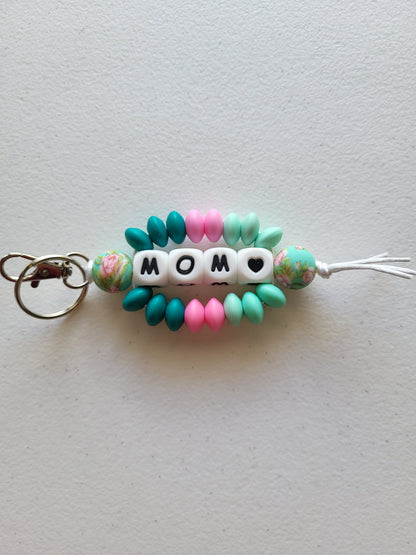 Beaded Word Wrap Keychains