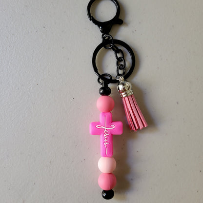 Faith Beaded Bar Keychains