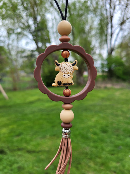 Beaded Car Charm Rings