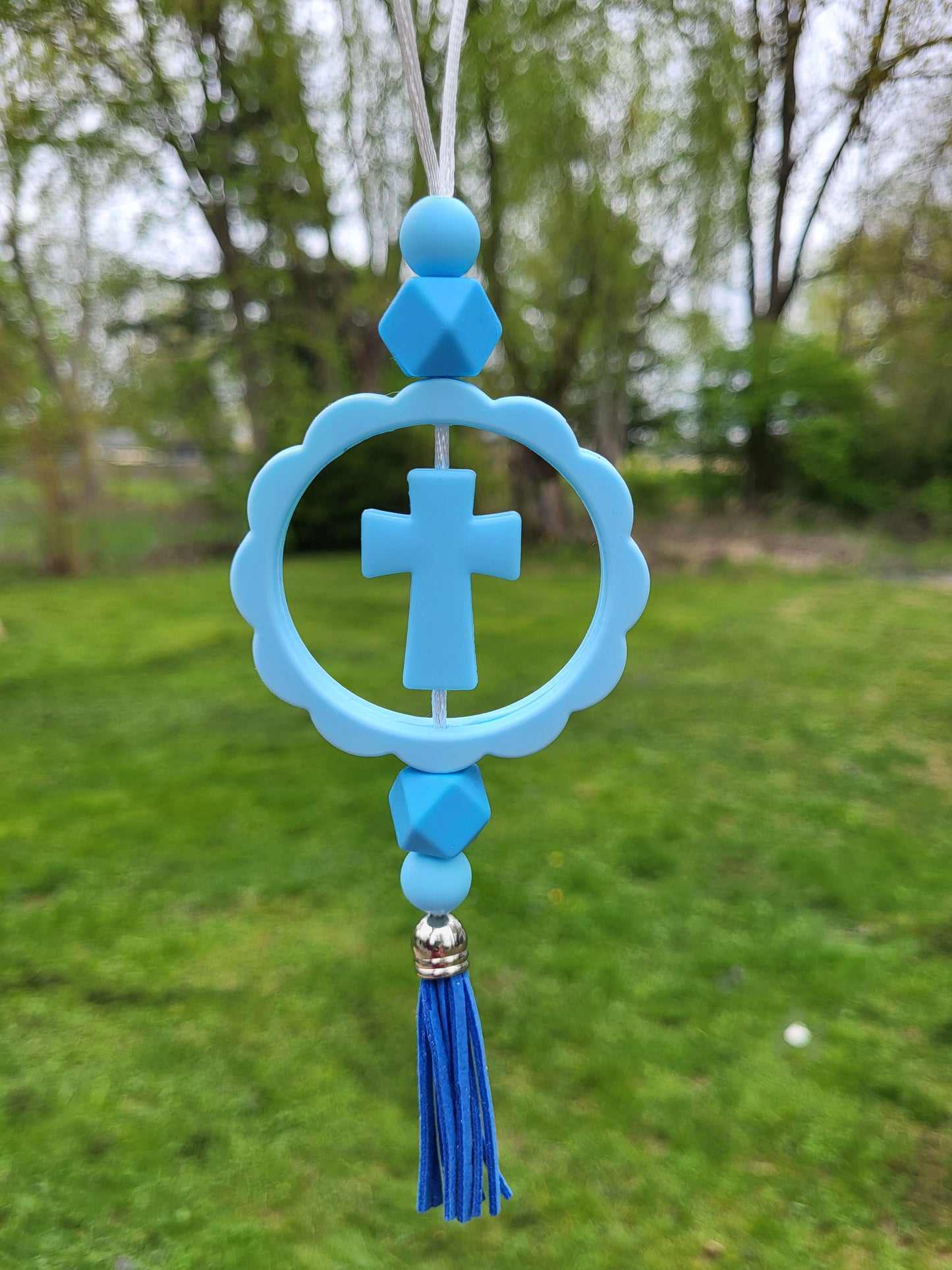 Beaded Car Charm Rings