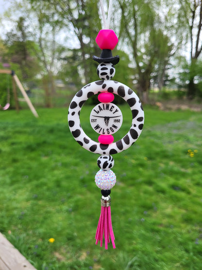 Beaded Car Charm Rings