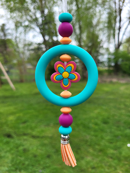 Beaded Car Charm Rings