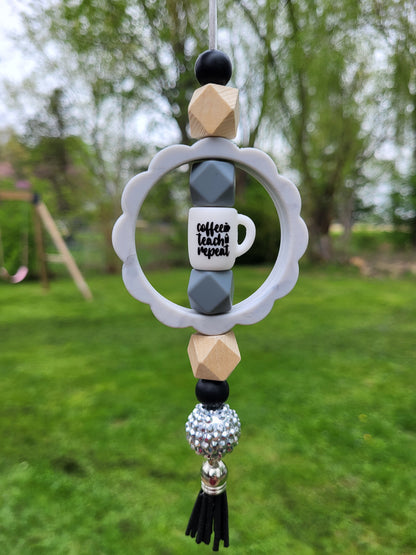 Beaded Car Charm Rings