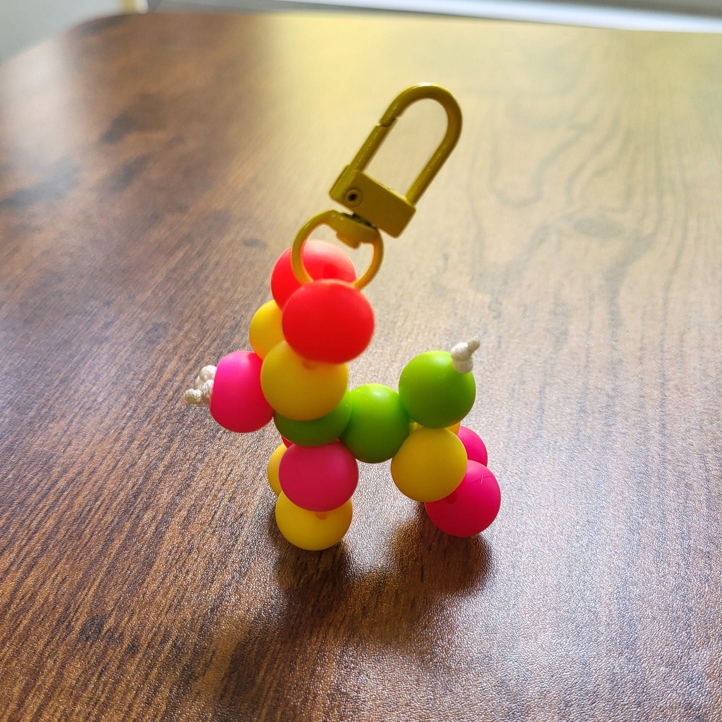 Electric Neon Beaded Balloon Puppy Clip