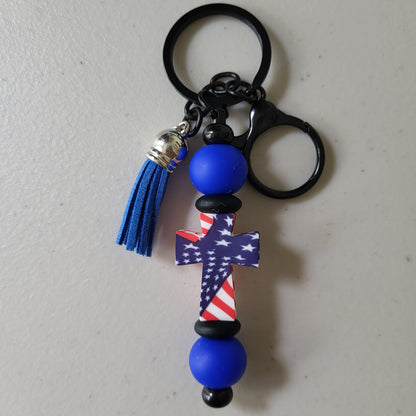 Faith Beaded Bar Keychains