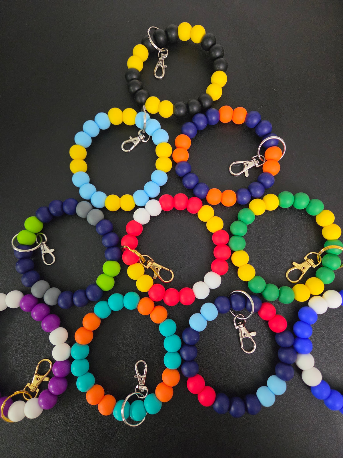 Pulseras de cuentas del equipo de fútbol