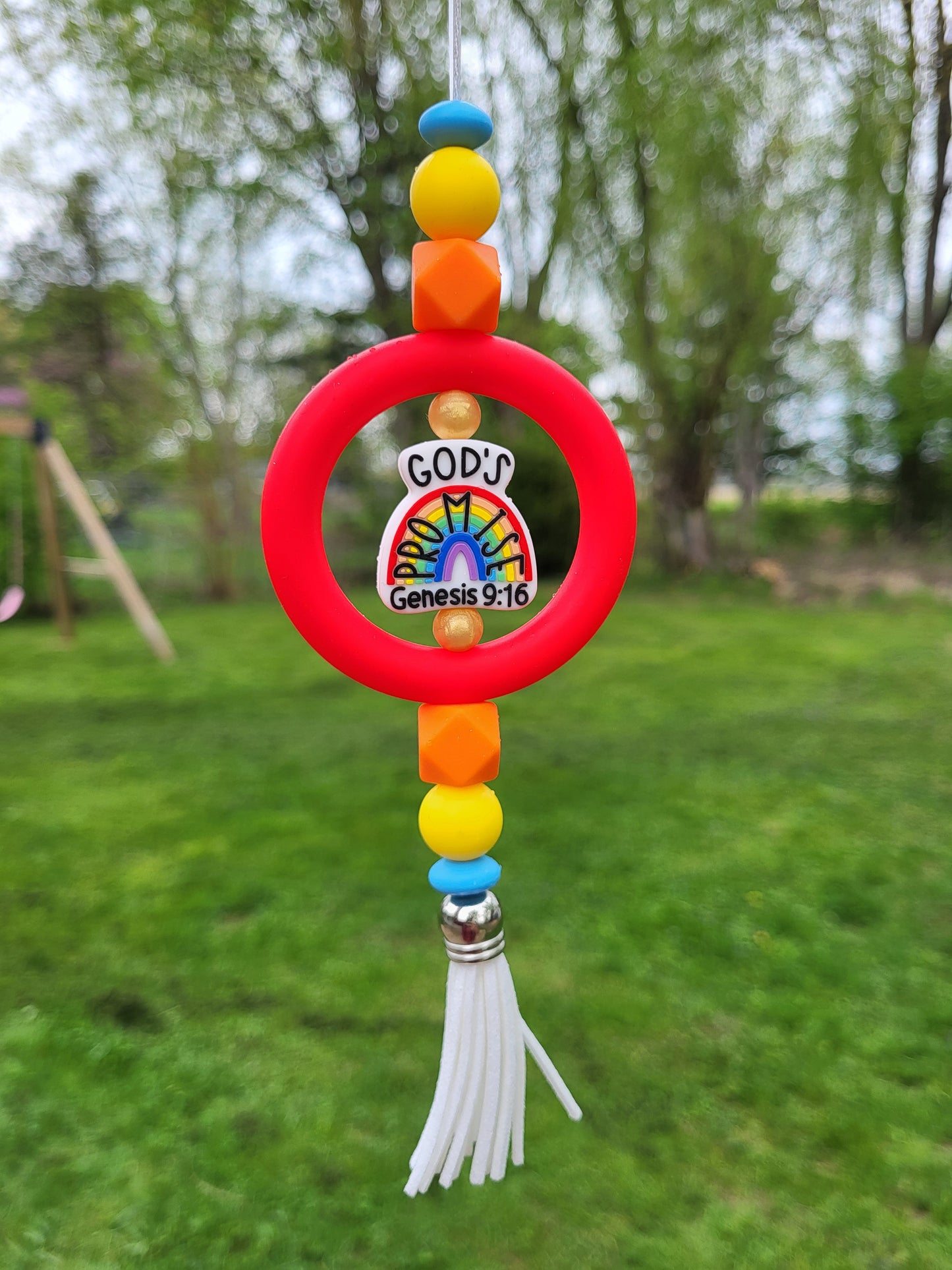 Beaded Car Charm Rings