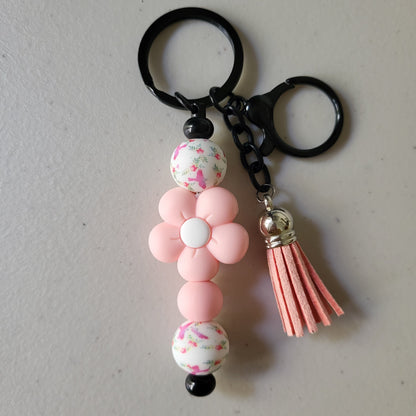 Nature-Inspired Beaded Bar Keychains