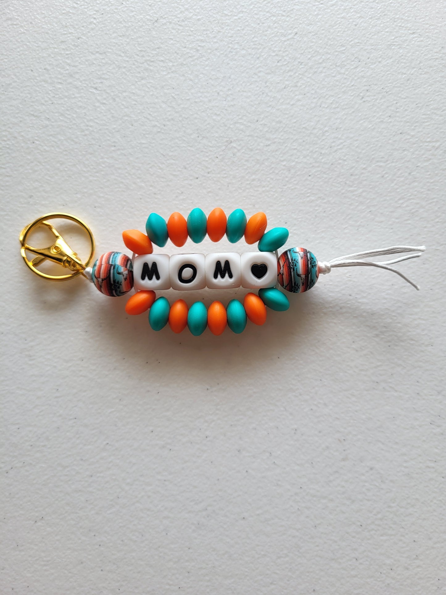 Beaded Word Wrap Keychains