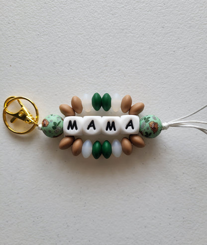Beaded Word Wrap Keychains
